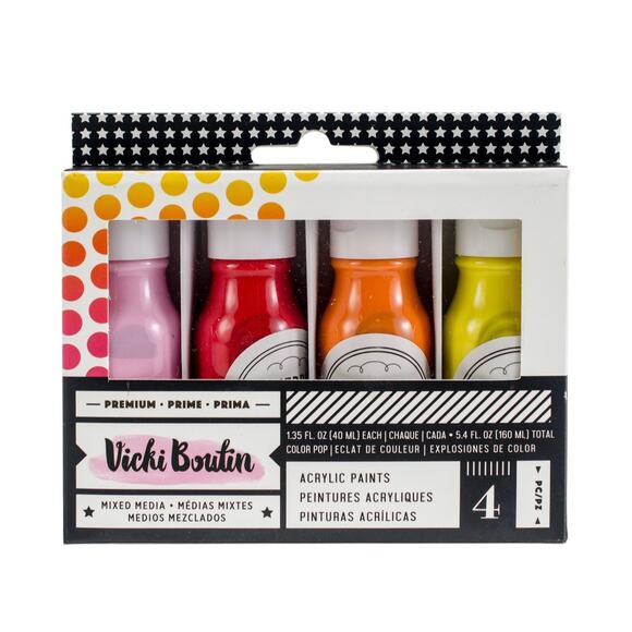 Vicki Boutin Premium Mixed Media Pop Acrylic Paints 1.3 fl oz 4 Warm - Picture 1 of 3